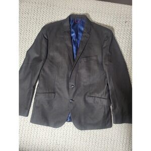 Billy London Mens Blazer Jacket 42R Dark Grey Two Button Modern Fit BL52C